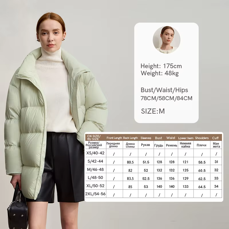 AMII Women's Down Coat 2026 Winter New Loose Removable Hooded Zipper Warm Long Sleeve Solid Color Duck Down Down Jacket