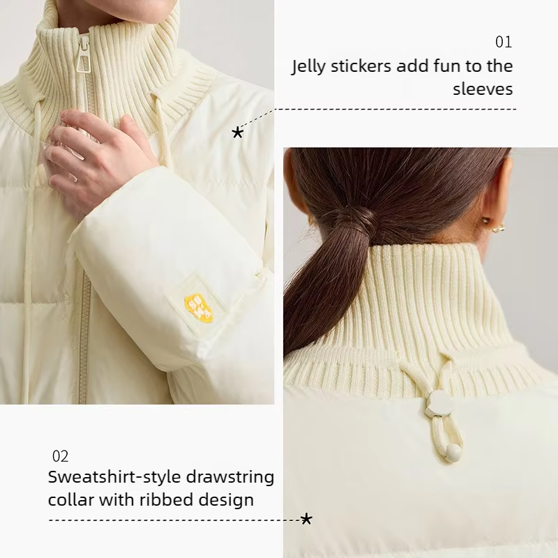 Amii Down Coats 2025 Winter New Casual Solid Versatile Turtleneck Down Jacket For Woman Long Sleeve Loose Warm Long Top