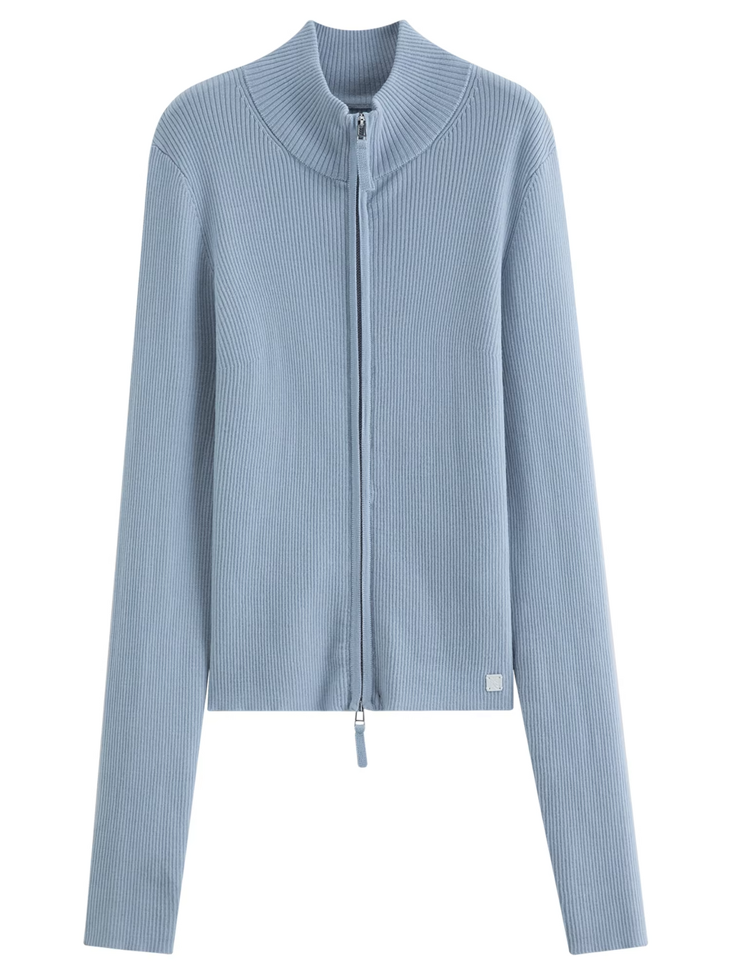DUSHU 2026 Winter Women's Solid Stand Collar Zipper Knit Sweater - Chic Fitted Long Sleeve Versatile Top for Everyday Wear