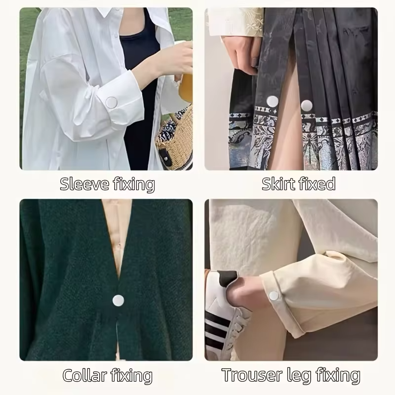 2/4pcs Seamless Spiral Buckle Clip Cuff Fastener for Fashion Buttons on Sweaters Collars Fixing Clip Avoid Wardrobe Malfunction