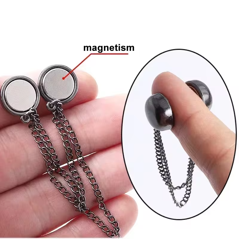 2/8pcs Magnetic Clothing Clips Strong Hold Pinless Fasteners Multi-Purpose Magnetic Buttons for Cardigans Shawls Scarves Jewelry